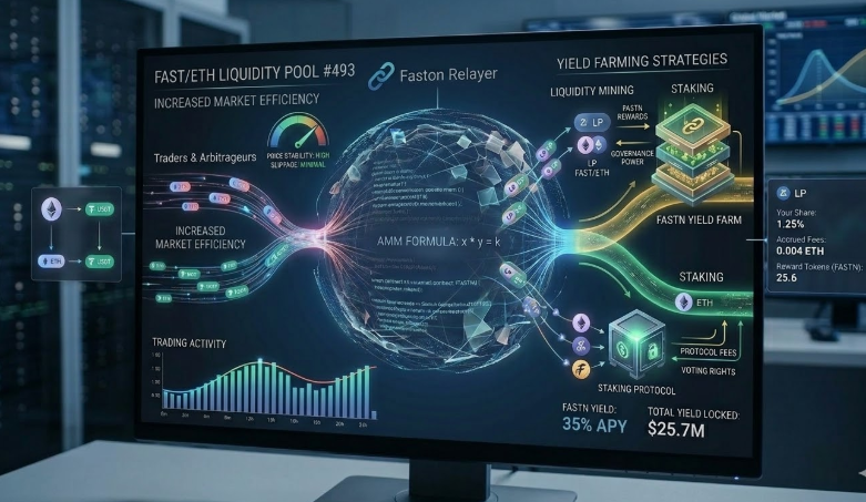 the DeFi dashboard to show the direct benefits of liquidity and the advanced strategies available. Here is a breakdown of how it depicts these concepts: